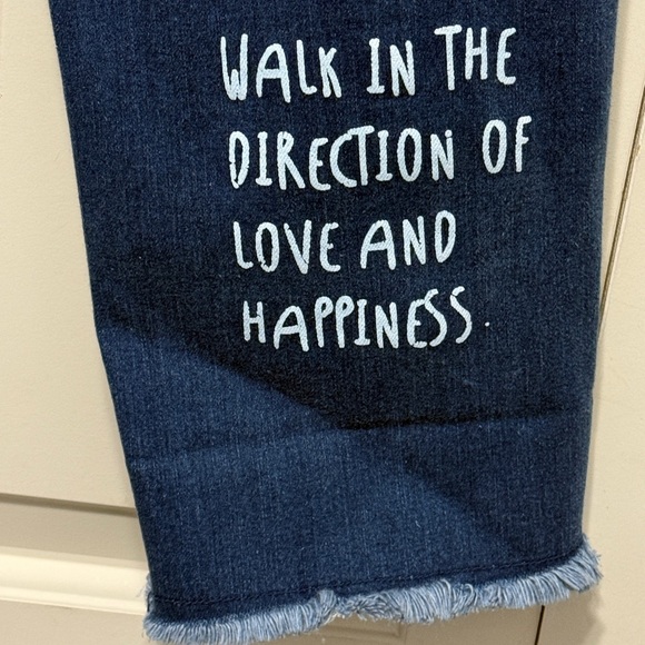 Peace Love World Dark Blue Straight Leg Jeans - Picture 6 of 10